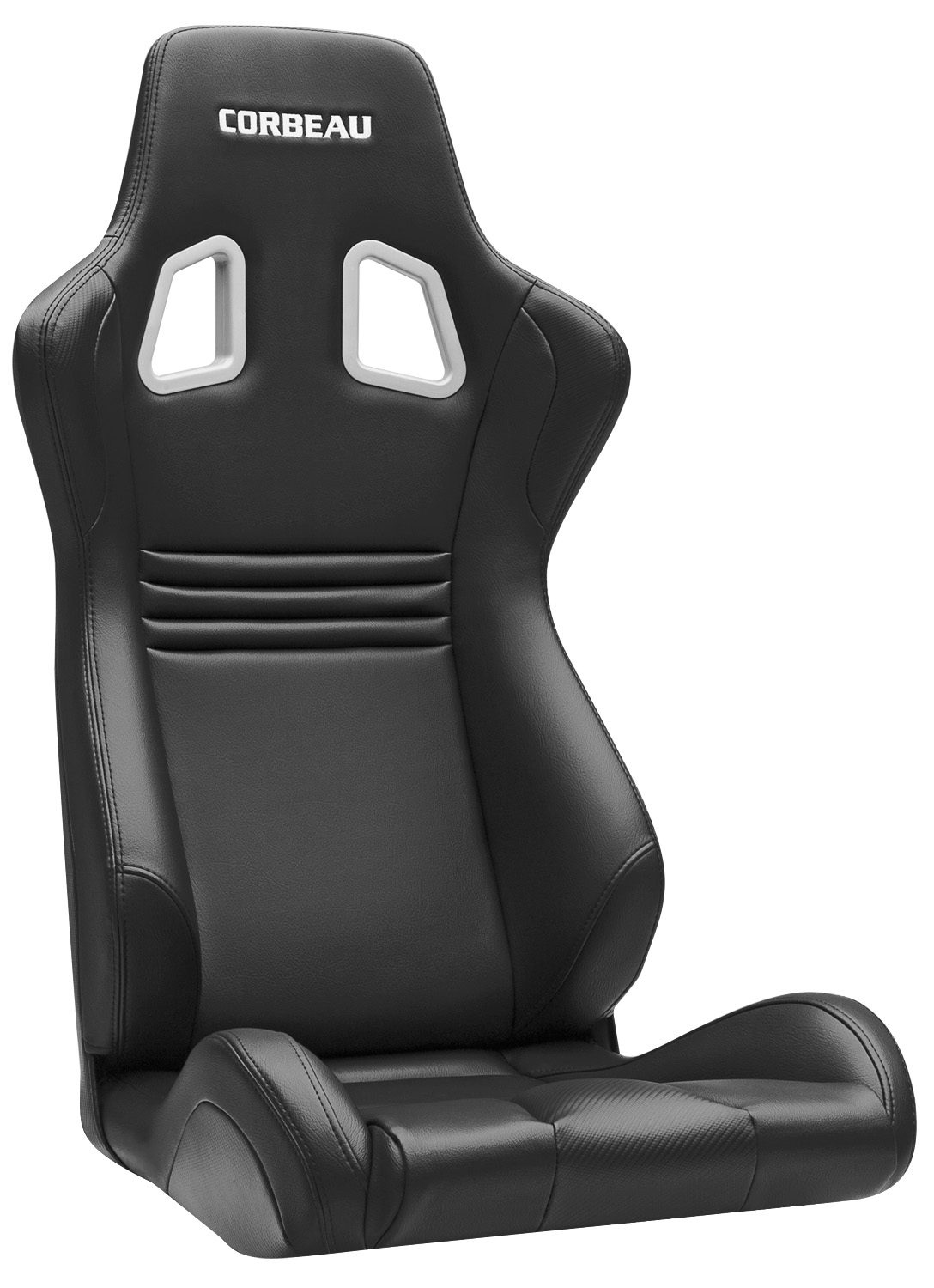 Corbeau Sportline Racing Seat, Evolution Fixed Back Black Vinyl / Carbon Black Stitch, 64901FB Corbeau Sportline Racing Seat, Evolution Fixed Back Black Vinyl / Carbon Black Stitch, 64901FB